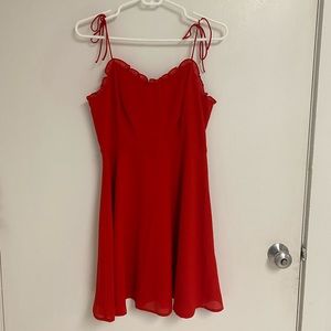 Flowy red dress